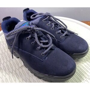 LLBean Women's Trail Model Suede Navy Blue Low Top Hiking Ankle Shoe Boots Sz. 7